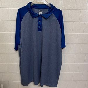 Mens MOHEEN Cool Dri Size 2XL - Collar Shirt 3 button- Blue